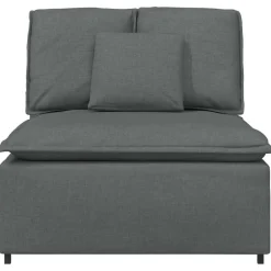 Discount vidaXL Modulär mittmodul för soffa med dynor 100 cm Mörkgrå