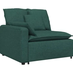 Sale vidaXL Modulär soffa armstödsändmodul med dynor 100 cm Mörkgrön