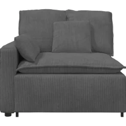 Clearance vidaXL Modulär soffa armstödsändmodul med dynor 100 cm Mörkgrå