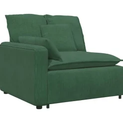 Hot vidaXL Modulär soffa armstödsändmodul med dynor 100 cm Mörkgrön