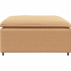 vidaXL Modulär soffa fotpallsmodul beige 100x100x48 cm
