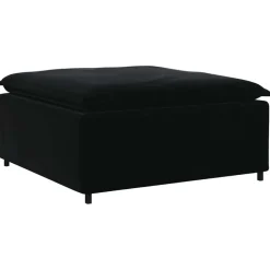Best vidaXL Modulär soffa fotpallsmodul 100x100x48 cm Svart