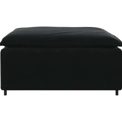 Best vidaXL Modulär soffa fotpallsmodul 100x100x48 cm Svart