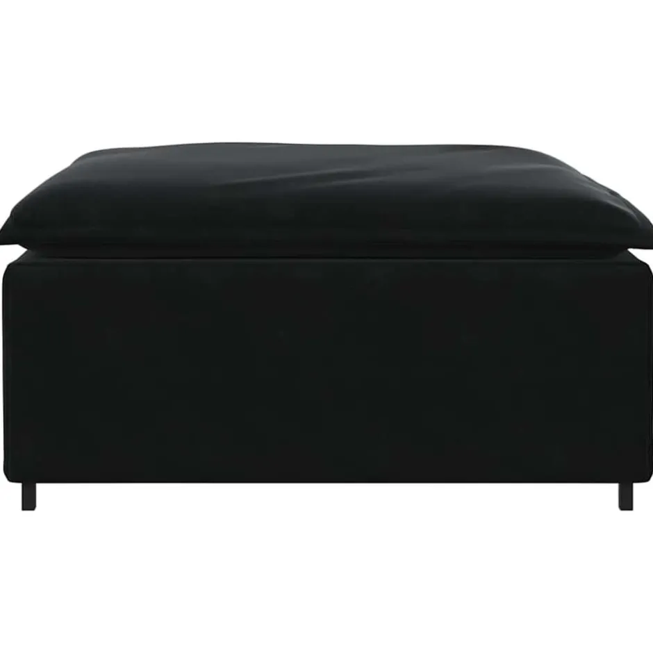 Best vidaXL Modulär soffa fotpallsmodul 100x100x48 cm Svart