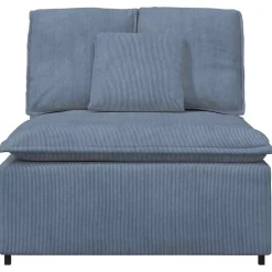 vidaXL Modulär soffmodul i mitten med dynor blå 100 cm
