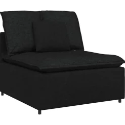 vidaXL Modulär soffmodul i mitten med dynor 100 cm Svart