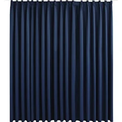 vidaXL Mörkläggningsgardin med krokar blå 290x245 cm