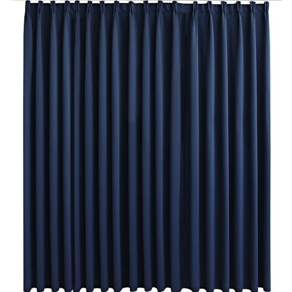 vidaXL Mörkläggningsgardin med krokar blå 290x245 cm