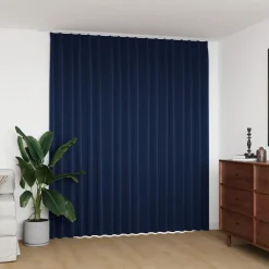 vidaXL Mörkläggningsgardin med krokar blå 290x245 cm