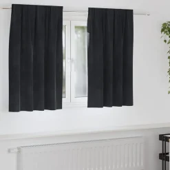 Best vidaXL Mörkläggningsgardiner 2 pcs 140 x 140 cm Sammet Svart