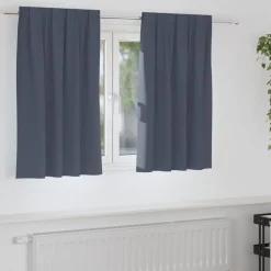 Hot vidaXL Mörkläggningsgardiner med Ringar 2 pcs 140 x 140 cm Antracit