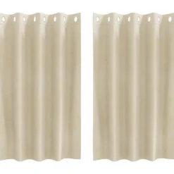 Best vidaXL Mörkläggningsgardiner 2 pcs 140 x 140 cm Sammet Kräm