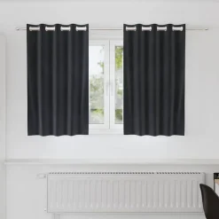 Discount vidaXL Mörkläggningsgardiner 2 pcs 140 x 140 cm Sammet Mörkgrå
