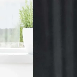 Discount vidaXL Mörkläggningsgardiner 2 pcs 140 x 140 cm Sammet Mörkgrå