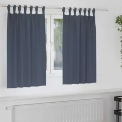 vidaXL Mörkläggningsgardiner med Ringar 2 pcs 140 x 140 cm Antracit