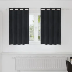 vidaXL Mörkläggningsgardiner 2 pcs Svart 140 x 140 cm Sammet