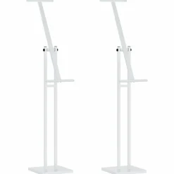 Discount vidaXL Mässmontrar 2 pcs 26,5 x 26,5 x 150 cm Stål Vit