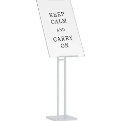 Discount vidaXL Mässmontrar 2 pcs 26,5 x 26,5 x 150 cm Stål Vit