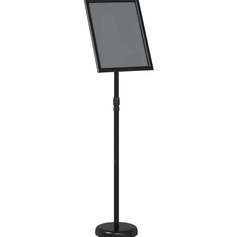 vidaXL Mässmontrar Svart 25 x 25 x 125 cm Aluminium
