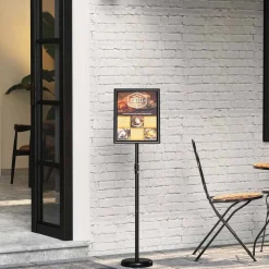 vidaXL Mässmontrar Svart 25 x 25 x 125 cm Aluminium