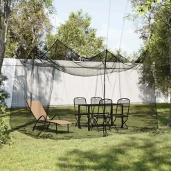 vidaXL Myggnät för utomhus 220 mesh svart 300x300x250 cm