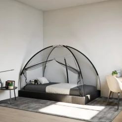 vidaXL Myggnät med dörrar 220 mesh svart 200x120x130 cm