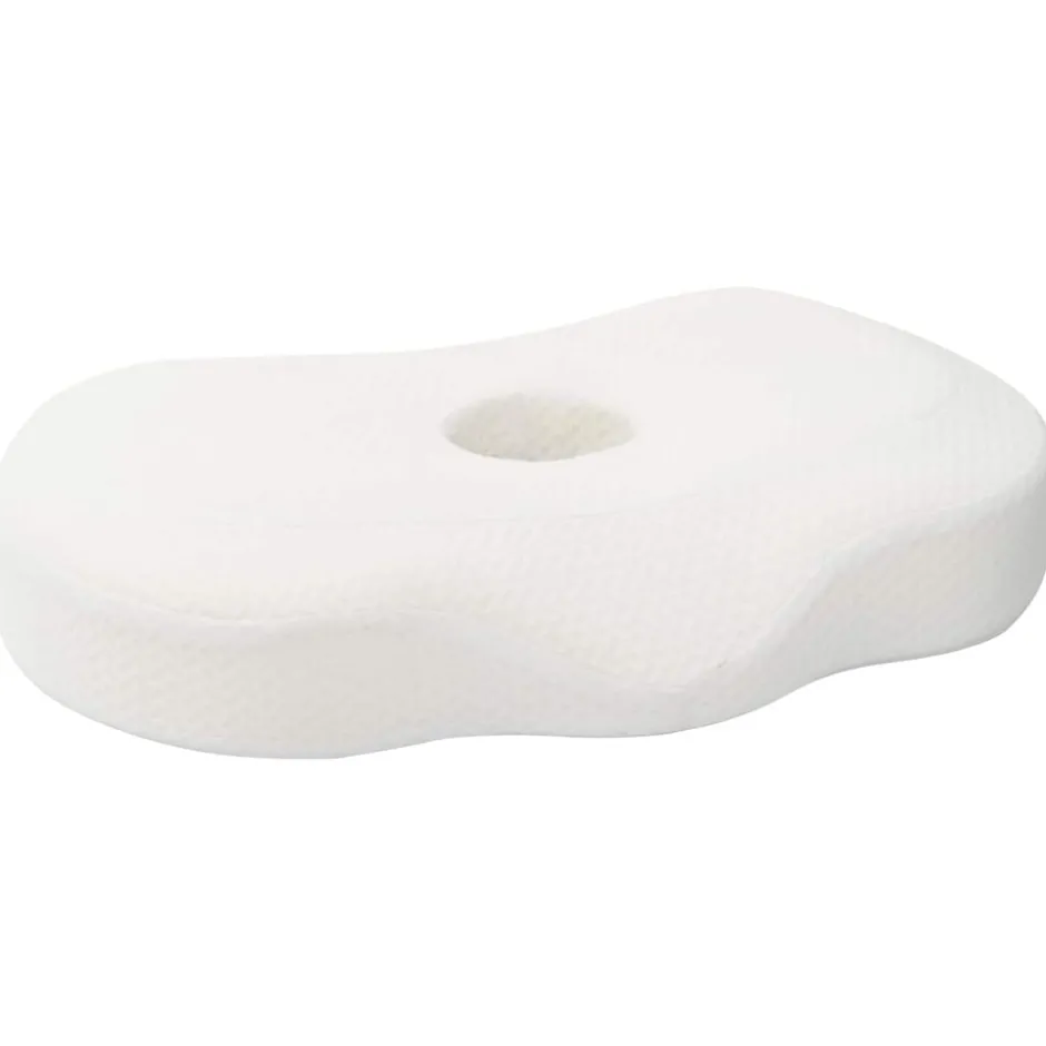 Outlet vidaXL Nackkudde Enfärgad 53 x 35 x 11 cm Minneskum Vit
