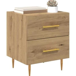 Outlet vidaXL Nattduksbord 40 x 35 x 47,5 cm Konstruerat trä artisan ek