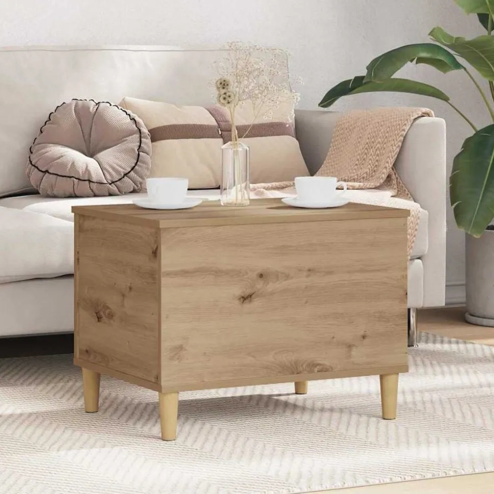 vidaXL Nattduksbord Artisan Ek 60 x 44,5 x 45 cm Konstruerat trä