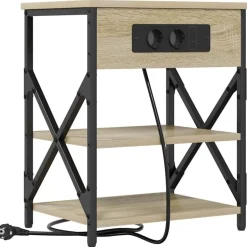 vidaXL Nattduksbord Sonoma-ek 41 x 31 x 51 cm Konstruerat trä