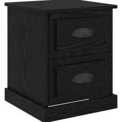 Clearance vidaXL Nattduksbord 39 x 39 x 47,5 cm Konstruerat trä Svart ek