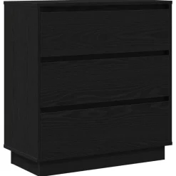 Sale vidaXL Nattduksbord 71 x 34,5 x 75 cm Konstruerat trä Svart ek