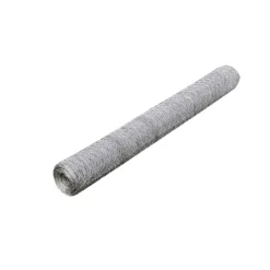 Sale vidaXL Nätstängsel galvaniserat stål hexagon 1x25 m Silver