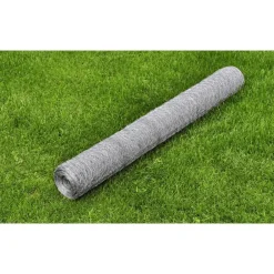 Sale vidaXL Nätstängsel galvaniserat stål hexagon 1x25 m Silver