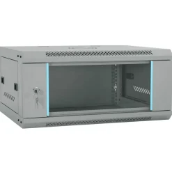 Discount vidaXL Nätverkskabinet med lagring 60 x 45 x 28 cm Stål Grå
