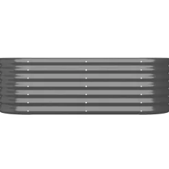 New vidaXL Odlingslåda galvaniserat stål 114x40x36 cm Antracit