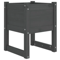 Hot vidaXL Odlingslåda 40x40x52,5 cm massiv furu Grå