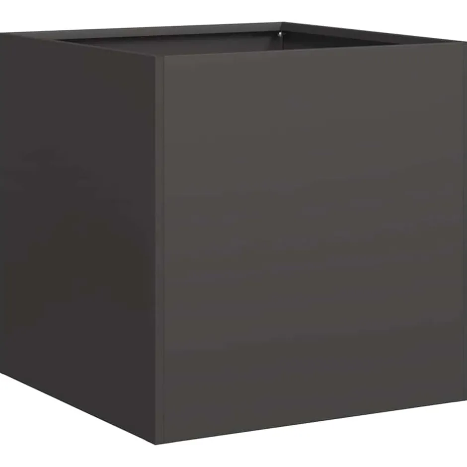 Discount vidaXL Odlingslåda 40x40x40 cm kallvalsat stål Svart