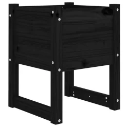 New vidaXL Odlingslåda 40x40x52,5 cm massiv furu Svart