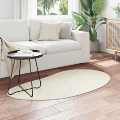 vidaXL Områdesmattor HUARTE Kräm 80 x 150 cm Polyester