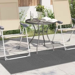 vidaXL Områdesmattor PALMERAS Antracit 150 x 80 cm Polyester