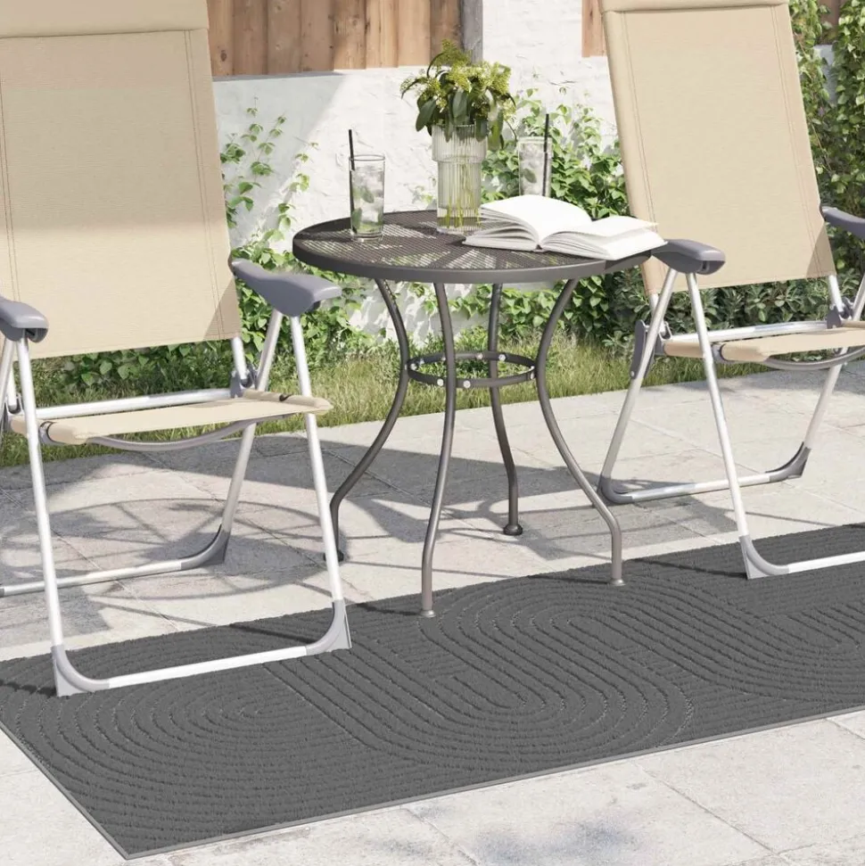 vidaXL Områdesmattor PALMERAS Antracit 150 x 80 cm Polyester