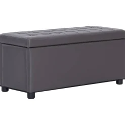 Sale vidaXL Ottoman med förvaring konstläder Grå