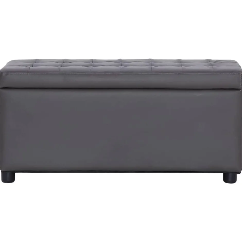 Sale vidaXL Ottoman med förvaring konstläder Grå