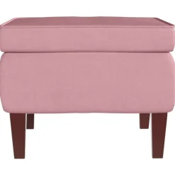 Hot vidaXL Pall med träben sammet Rosa