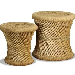 Discount vidaXL Pallar 2 st bambu och jute Brun