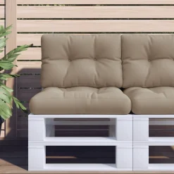 Discount vidaXL Palldyna 50x40x12 cm tyg Taupe