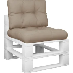 vidaXL Palldynor 2 st taupe tyg