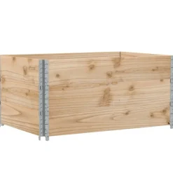 Outlet vidaXL Pallkragar 3 st 120x80 cm massivt furu Naturfärg