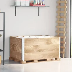 Outlet vidaXL Pallkragar 3 st 120x80 cm massivt furu Naturfärg
